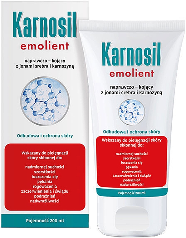 Erweichende Hautemulsion mit Silberionen und Carnosin - Deep Pharma Karnosil Emolient