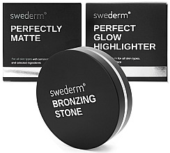 Düfte, Parfümerie und Kosmetik Set - Swederm (bronzer/13g + powder/9g + highlighter/9g)