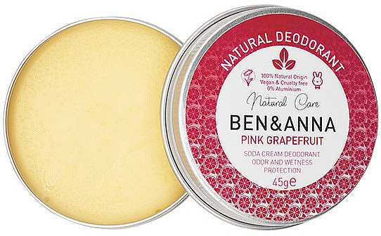 Natürliche Deo-Creme mit Grapefruit - Ben & Anna Pink Grapefruit Soda Cream Deodorant — Bild N1