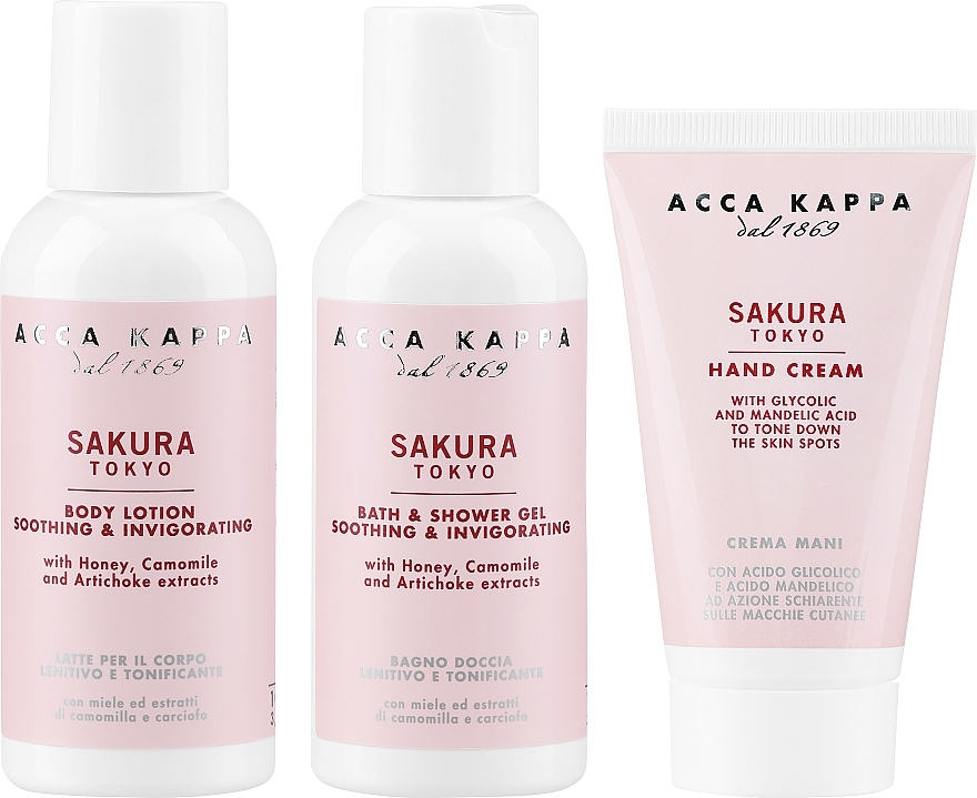 Acca Kappa Sakura Tokyo - Körperset (Duschgel 100ml + Körperlotion 100ml + Handcreme 75ml) — Bild N2