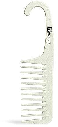 Kamm mit weit auseinander stehenden Zähnen und Haken, biologisch abbaubar, grau - IDC Institute Shower Hook Detangling Comb — Bild N1