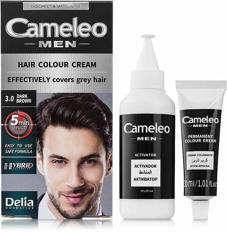 Haarfarbe-Creme für Männer - Delia Cameleo Men Hair Color Cream — Bild N1