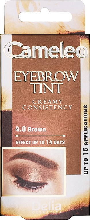 Augenbrauenfarbcreme braun - Delia Eyebrow Tint Cream Cameleo 4.0 Brown — Bild N1