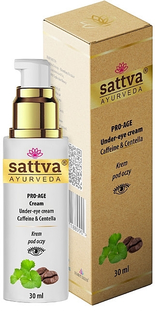 Augencreme - Sattva Ayurveda Pro-age Under Eye Cream With Caffeine & Centella  — Bild N1