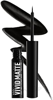 Flüssiger matter Eyeliner - NYX Professional Makeup Vivid Bright Liquid Eyeliner — Bild Black