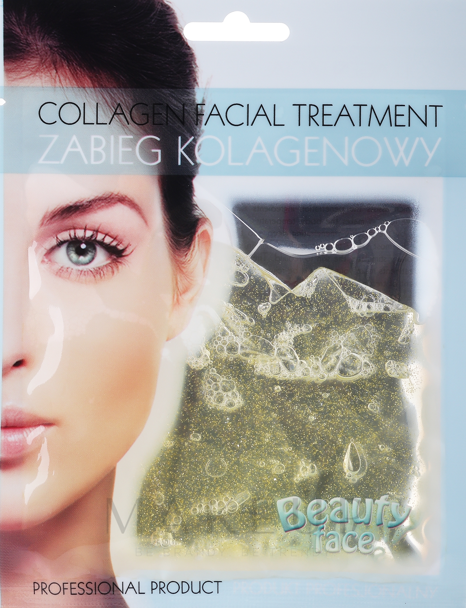 Verjüngende Gesichtsmaske mit Goldpartikeln - Beauty Face Collagen Hydrogel Mask — Bild 60 g