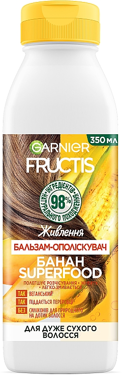 Pflegender und feuchtigkeitsspendender Conditioner für trockenes Haar mit Banane - Garnier Fructis Superfood — Bild N3