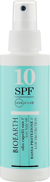 Sonnenschutz-Haaröl SPF 10 - Bioearth Sun Oil Solar Hair SPF 10  — Bild N1