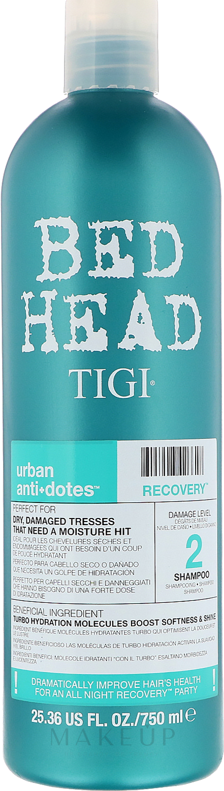Feuchtigkeitsspendendes Shampoo für trockenes, strapaziertes Haar - Tigi Bed Head Urban Anti+Dotes Recovery Shampoo — Foto 750 ml