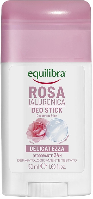 Deostick Rose mit Hyaluronsäure - Equilibra Rosa Deodorant Stick — Bild N1