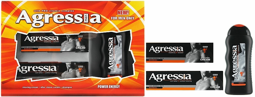 Set - Agressia Normal (sh/cr/100ml + ash/cr/75ml + shm/250ml) — Bild N1