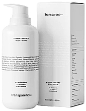 Vitaminhaltige Körperlotion - Transparent Lab Vitamin Enriched Body Lotion  — Bild N1