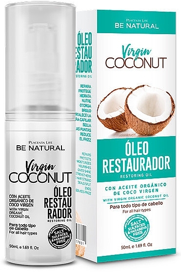 Multifunktionales Kokosöl für die Haare - Be Natural Virgin Coconut Repair Oil — Bild N1