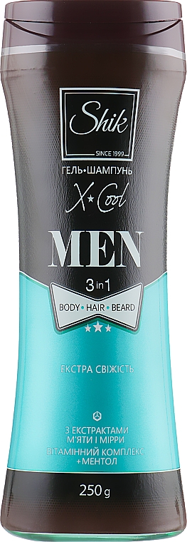 Duschgel-Shampoo mit Minze und Menthol - Shik Men X-Cool — Bild N1