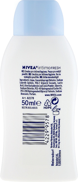 Gel für die Intimhygiene - NIVEA Intimo Intimate Wash Lotion Fresh Comfort — Bild N2