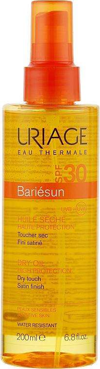 Trockenes Sonnenschutzöl-Spray für den Körper SPF 30 - Uriage Bariesun Dry Oil High Protection SPF30+