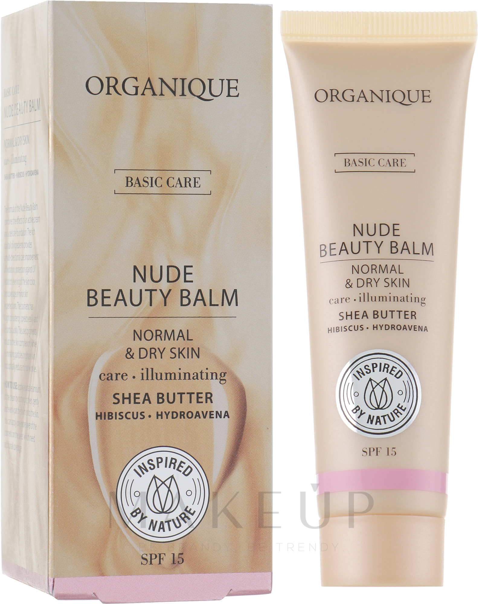 Gesichtsbalsam für trockene und normale Haut mit Sheabutter und Hibiskus - Organique Basic Care Nude Beauty Balm — Bild 30 ml