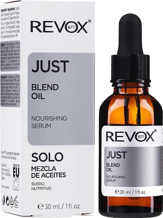 Feuchtigkeitsspendendes und glättendes Ölserum für das Gesicht mit Kornblume und Nachtkerzenöl - Revox Just Blend Oil Nourishing Serum — Bild N2