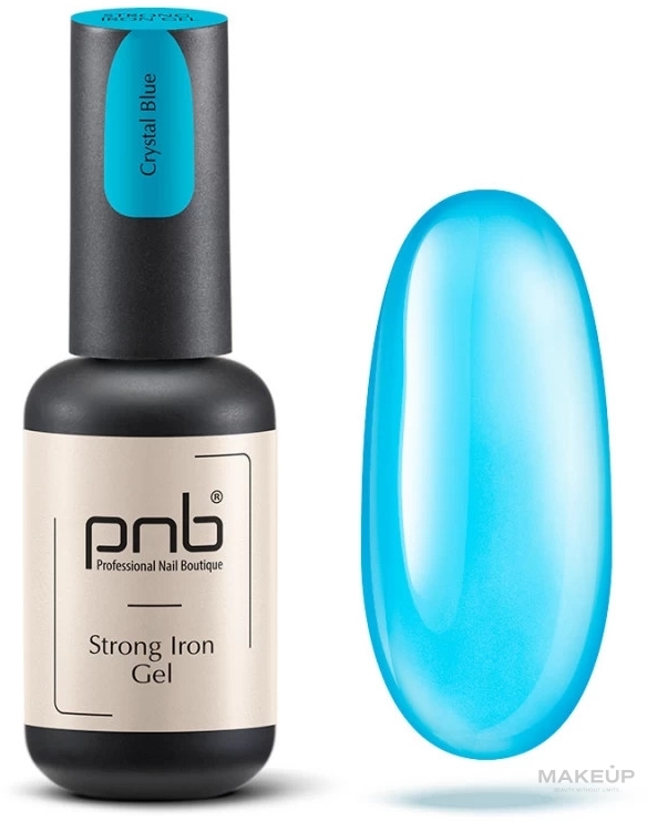 Modellierendes Nagelgel - PNB Strong Iron Gel  — Bild Crystal Blue