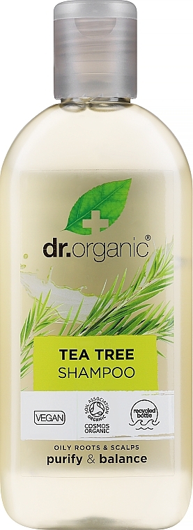 Reinigendes und nährendes Shampoo mit Teebaumextrakt - Dr. Organic Tea Tree Shampoo — Bild N1