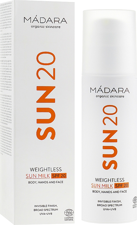 Ultraleichte Sonnenschutzmilch SPF20 - Madara Cosmetics Sun20 Weightless Sun Milk SPF20 — Bild N1