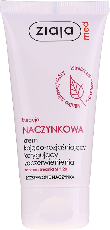 Beruhigende und aufhellende Gesichtscreme gegen Rötungen SPF 20 - Ziaja Med Soothing And Whitening Cream SPF 20 — Bild N5