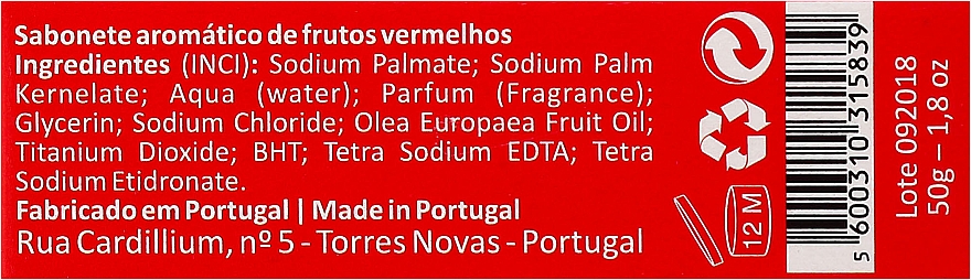 Naturseife Red Fruits - Essencias De Portugal Nazaré Red Fruits Live Portugal Collection — Bild N3