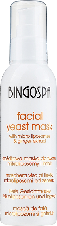 Hefemaske für das Gesicht mit Ingwerextrakt - BingoSpa Mask To Face With The Extract Of Ginger