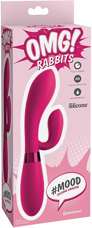 Hase-Vibrator für Frauen pink - PipeDream OMG! Rabbits #Mood Silicone Vibrator Pink — Bild N1