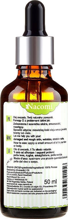 Körperöl mit Avocado - Nacomi Avocado Oil — Bild N2