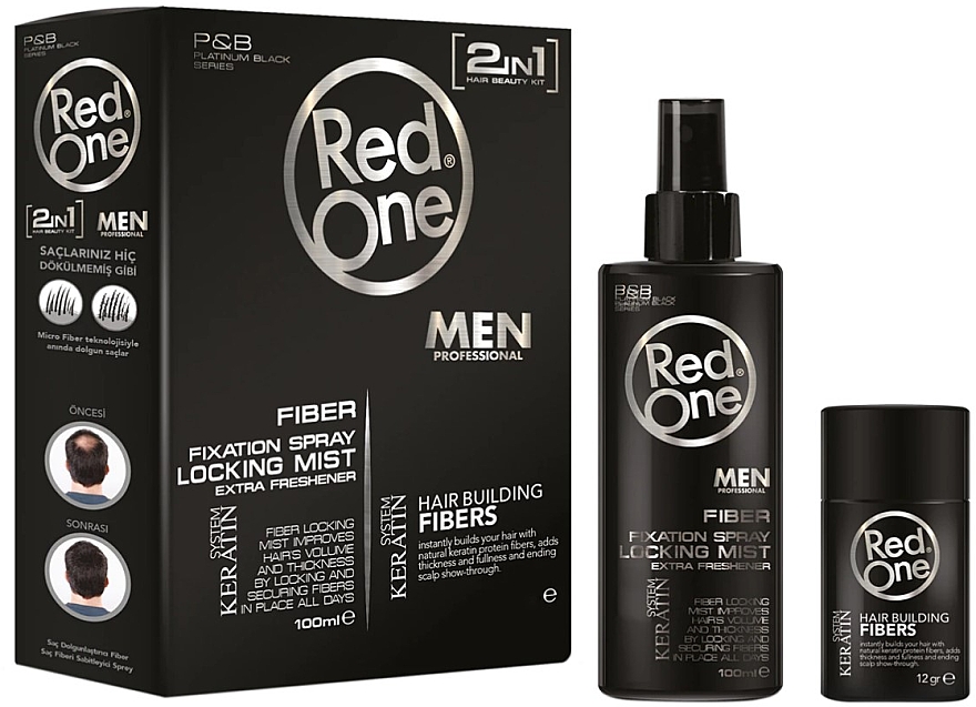Keratin-Set für Haarvolumen - Red One Black  — Bild N1