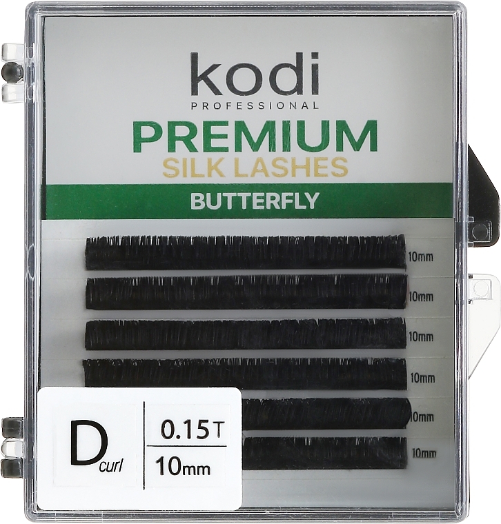 Wimpernbüschel Butterfly Green D 0.15 (6 Reihen: 10 mm) - Kodi Professional  — Bild N1