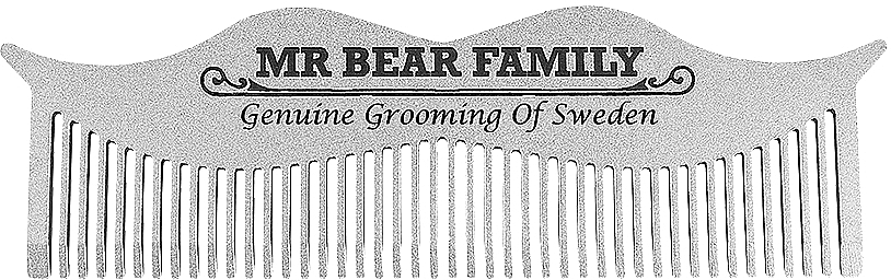 Schnurrbartkamm - Mr. Bear Family Moustache Steel Comb — Bild N1