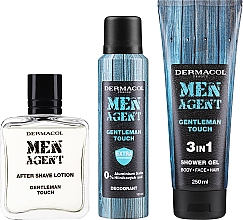 Männerset - Dermacol Men Agent Gentleman Touch I (After Shave Lotion/100ml + Duschgel/250ml + Deodorant/150ml + Kosmetiktasche) — Bild N2