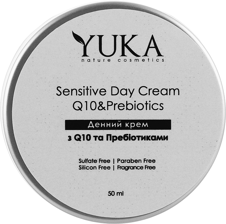 Tagescreme für das Gesicht mit Q10 und Präbiotika - Yuka Sensitive Day Cream Q10 Prebiotics — Bild N1