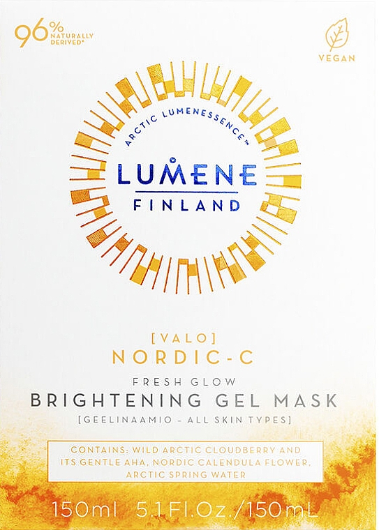 Erfrischende und exfolierende Gesichtsgel-Maske für strahlende Haut - Lumene Valo Nordic-C Fresh Glow Brightening Gel Mask — Bild N2