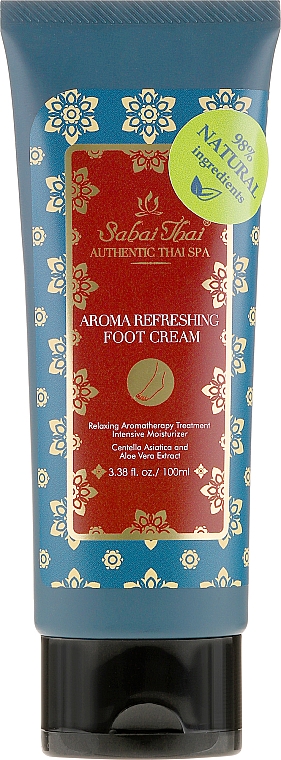 Erfrischende Fußcreme mit Extrakten aus indischem Wassernabel und Aloe Vera - Sabai Thai Jasmine Aroma Refreshing Foot Cream — Bild N1
