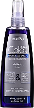 Haarspray ohne Auswaschen blau für graues, blondes und aufgehelltes Haar - Joanna Ultra Color System Hair Rinse Spray Blue — Bild N1