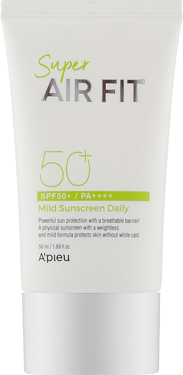Sonnenschutzcreme - A'Pieu Super Air Fit Mild Sunscreen Daily SPF50+ PA++++ — Bild N1