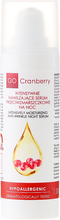 Intensiv feuchtigkeitsspendendes Anti-Falten Nachtserum - GoCranberry Anti-Wrinkle Night Serum — Bild N2