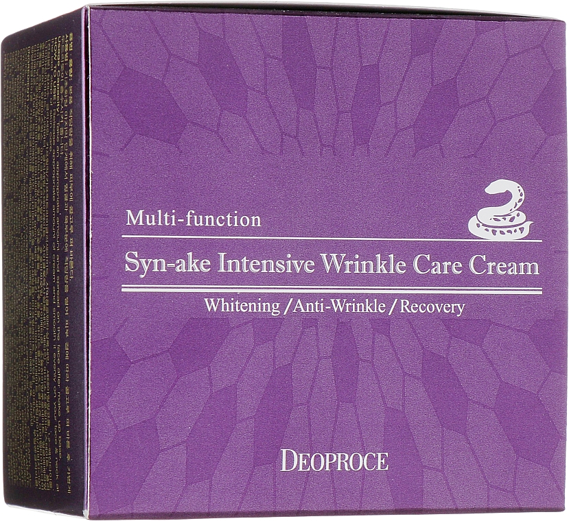 Anti-Falten Gesichtscreme mit Grüntee- und Aloeextrakt - Deoproce Syn-Ake Intensive Wrinkle Care Cream — Bild N1