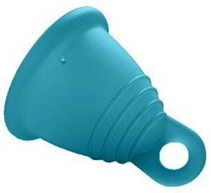 Menstruationstasse Größe M blau - MeLuna Soft Shorty Menstrual Cup Ring — Bild N1