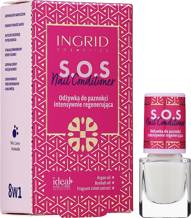 Nagelkur 8in1 - Ingrid Cosmetics Ideal Nail Care Definition SOS 8 in 1 — Bild N2