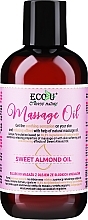 Düfte, Parfümerie und Kosmetik Weichmachendes Massageöl mit Süßmandelöl - Eco U Massage Oil Sweet Almond Oil