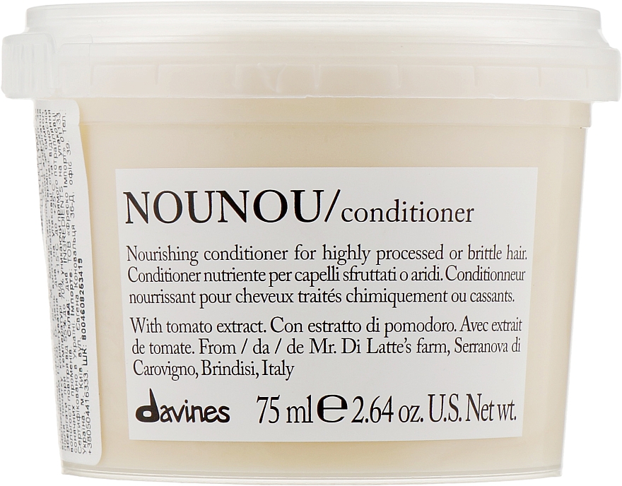Pflegender Conditioner für sprödes und strapaziertes Haar mit Tomatenextrakt - Davines Nourishing Nounou Conditioner 