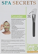 Gesichtspflegeset - Spa Secrets Cucumber Gel Face Mask (Gesichtsmaske 140ml + Pinsel zum Auftragen von Masken 1St.) — Bild N3