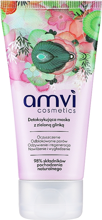 Feuchtigkeitsspendende Detox-Gesichtsmaske aus grünem Ton - Amvi Cosmetics — Bild N2
