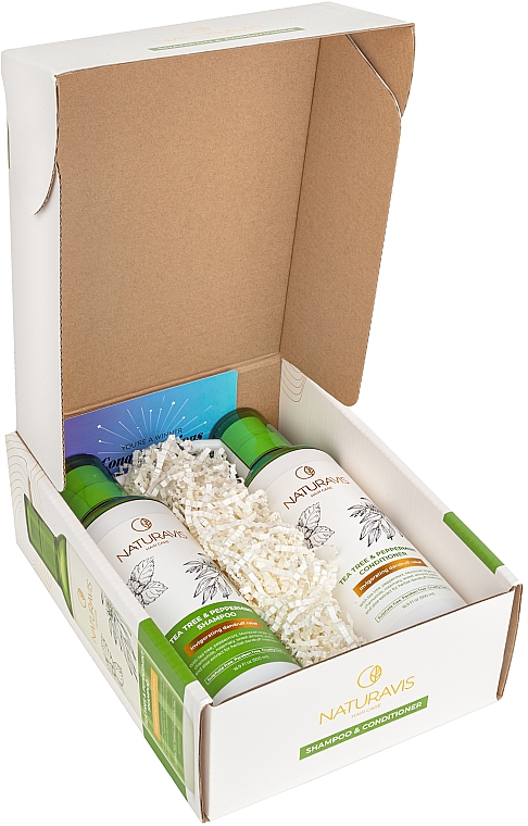 Shampoo & Spülung Set Teebaum & Pfefferminz - Naturavis Tea Tree & Peppermint Shampoo & Conditioner Set (shm/500ml + cond/500ml) — Bild N5