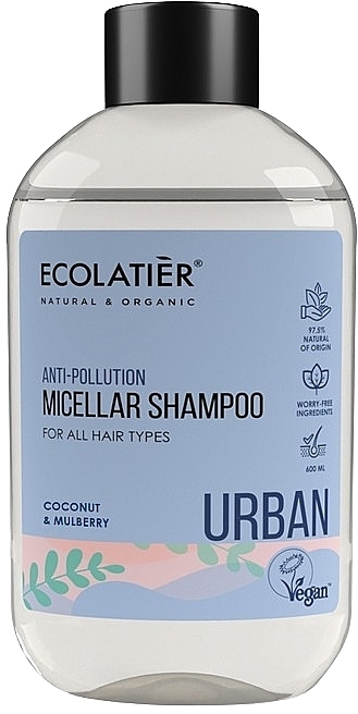 Mizellen-Shampoo für alle Haartypen mit Kokosnuss und Maulbeere - Ecolatier Urban Micellar Shampoo — Foto N1