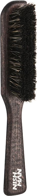 Bartbürste aus Holz mit Naturborsten - Nishman Long "L" — Bild N1